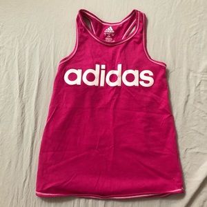 Adidas hot pink tank top